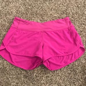 Lululemon Run Speed Shorts Size 4 Hot Pink